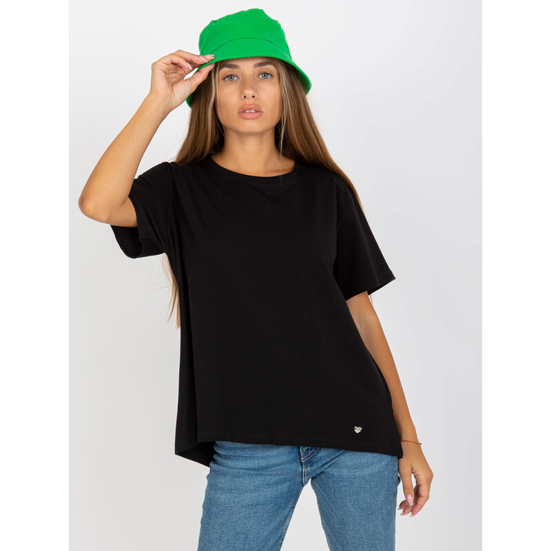 BASIC FEEL GOOD Čierne basic tričko -RV-TS-8047.57P-black 34246002