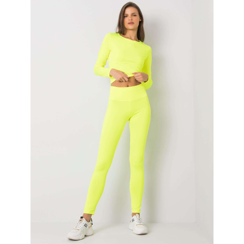 BASIC Neónovo-žltá dámska súprava trička a legín EM-KMPL-586.51-yellow 25543929