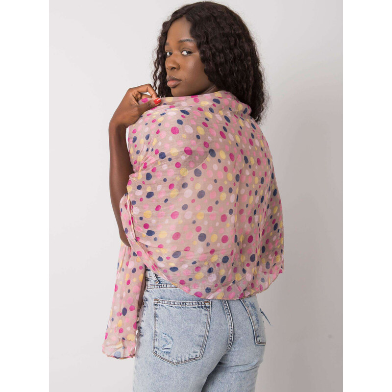 BASIC Svetloružová šatka s bodkami AT-CH-S-2114-light pink 26251409