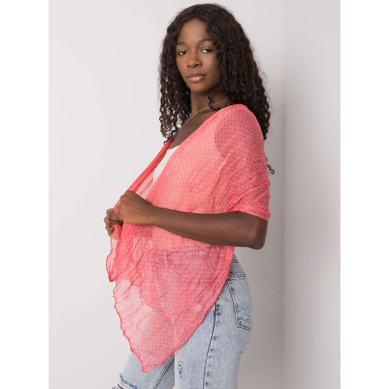 BASIC Koralová bodkovaná šatka AT-CH-3006-coral red 26251412
