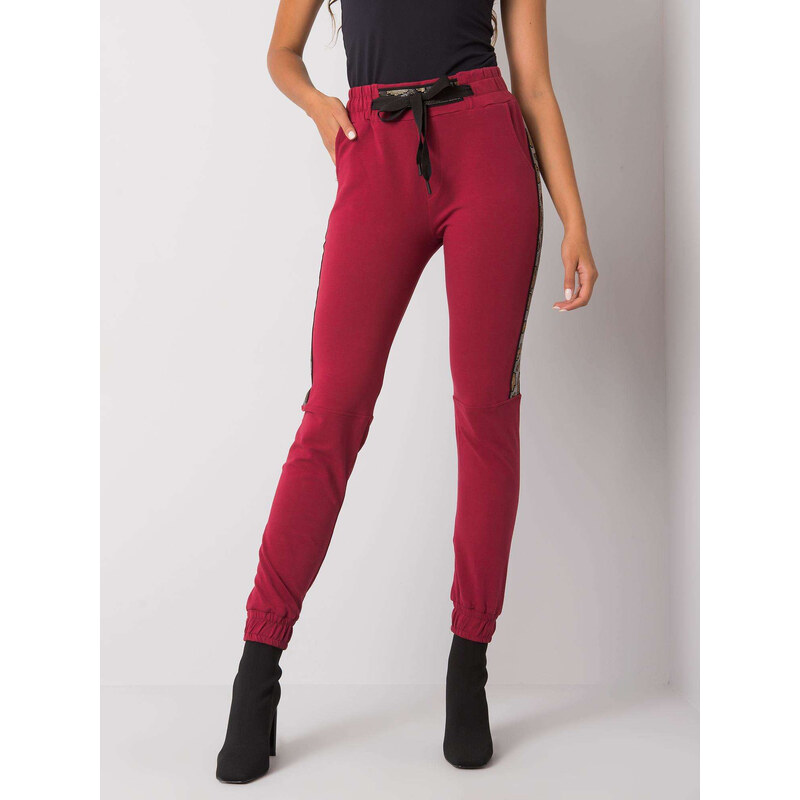 RELEVANCE Vínovej tepláky s kamienkovou aplikáciou Giulia RV-DR-6891 57948215