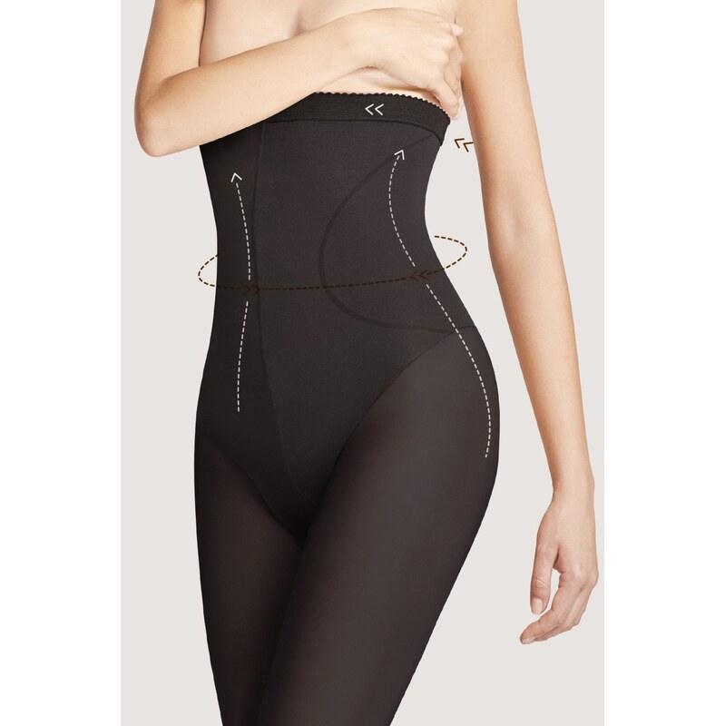 E-shop Fiore hladké zoštíhľujúce silonky Bikini - 20 DEN - vysoký pás