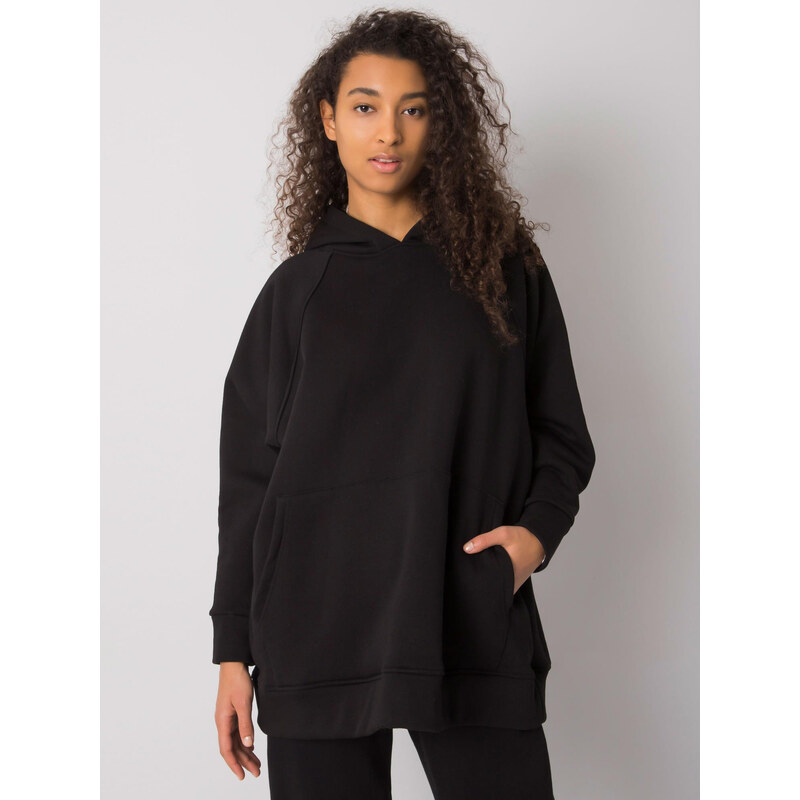 BASIC FEEL GOOD Čierna oversize mikina s klokaním vreckom a 28663022