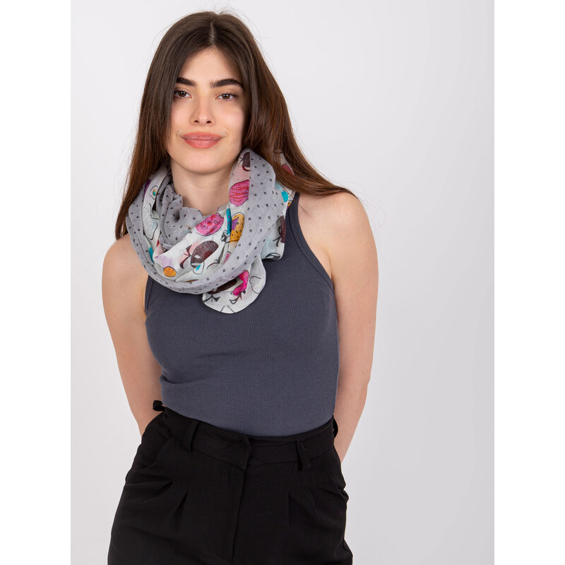 BASIC Sivo-biela šatka s potlačou -AT-CH-1801 31265016