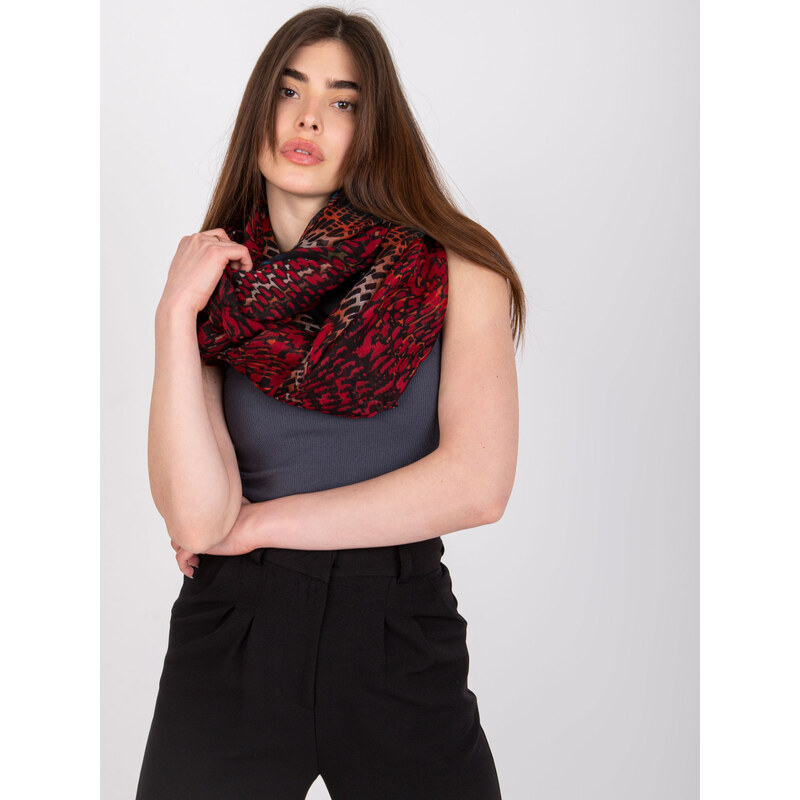 BASIC Vzorovaná šatka - vínová/modrá AT-KM-241380 31979112