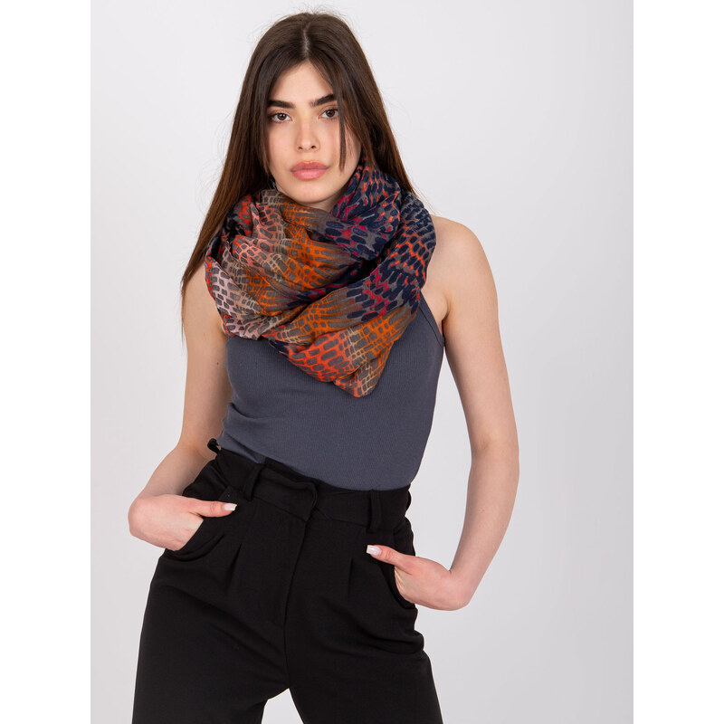 BASIC Vzorovaná šatka - hnedá/modrá AT-KM-241380 31979113