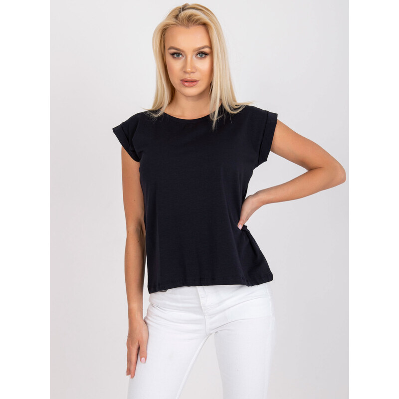 BASIC FEEL GOOD Tmavomodré dámske tričko s krátkymi rukávmi RV-TS-4833 32595706