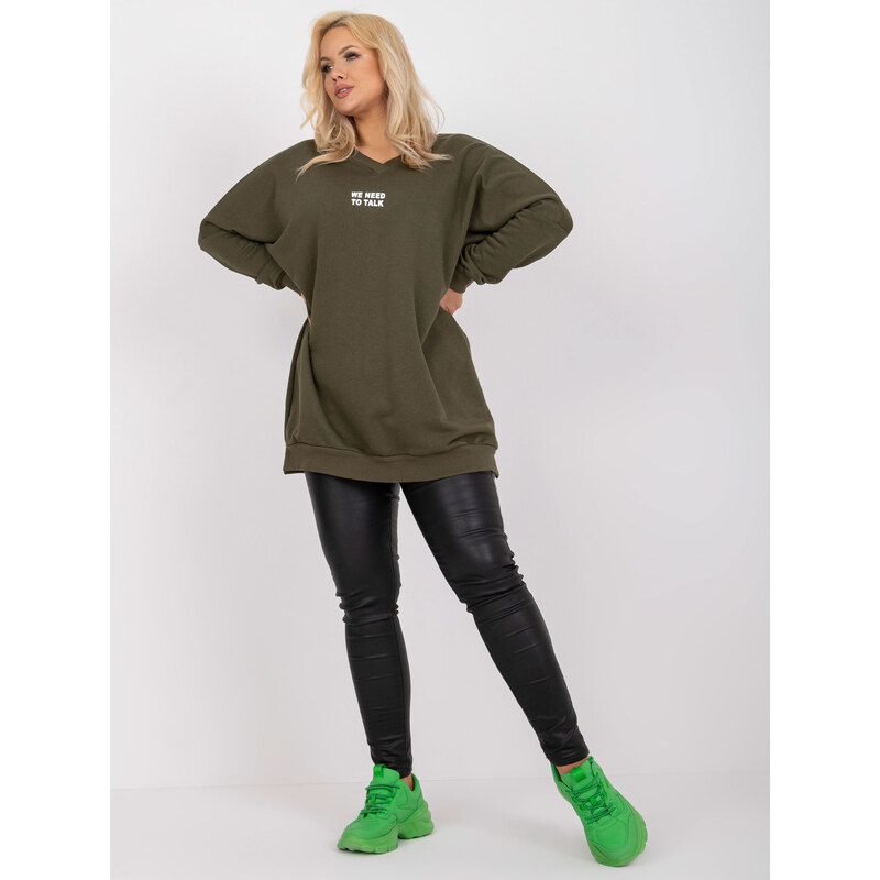 RELEVANCE Khaki tunika so zipsom na chrbte -RV-TU-7278.81P-khaki 57949968