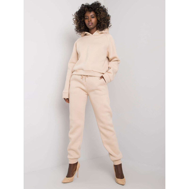 BASIC Béžová dámska tepláková súprava -EM-KMPL-629.10X-coffee 25901684