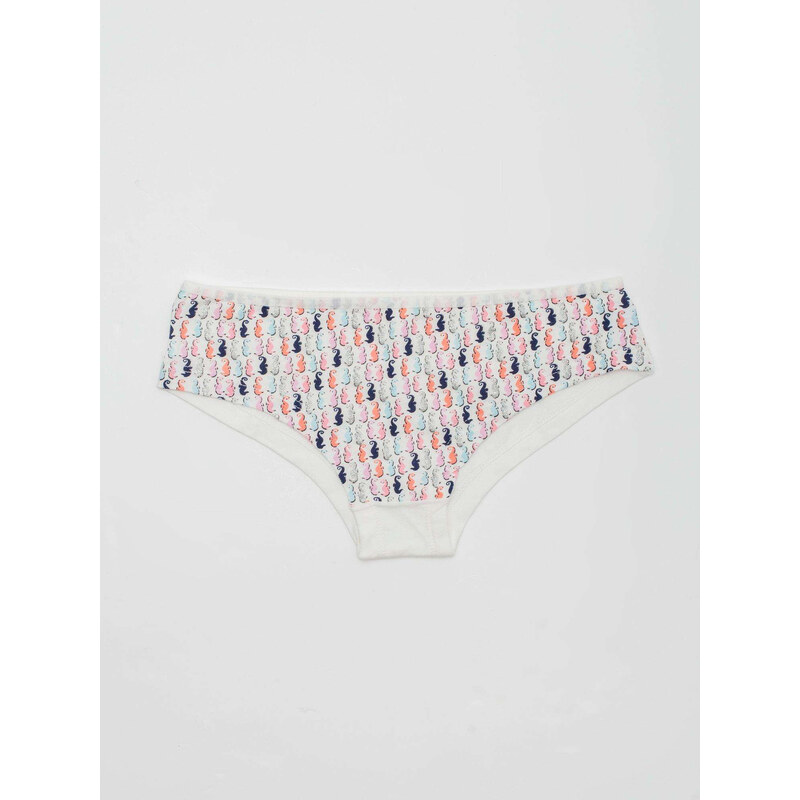 BASIC Biele nohavičky s farebnou potlačou morských koníkov BR-MT-11385 22936218