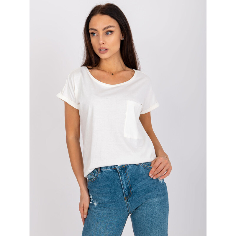 BASIC Smotanové tričko Ventura s krátkym rukávom a vreckom TW-TS-1001 31185635