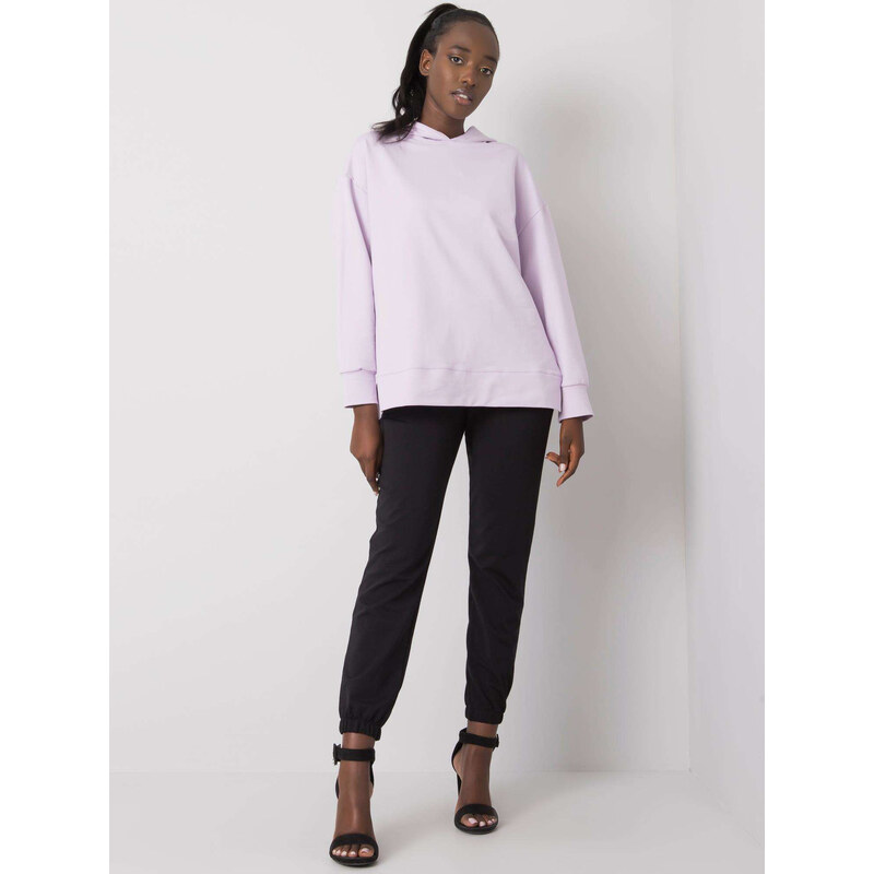 BASIC Čierno-fialová dámska tepláková súprava LK-KMPL-508258.66-black 25543970