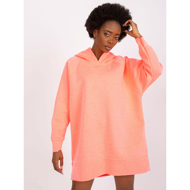 Neónovo-oranžová voľná basic mikina Canberra -EM-BL-707.94-fluo orange 30948268