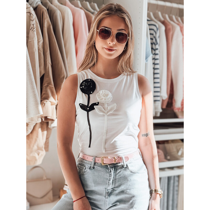 DStreet Dámske tielko s kvetinovými aplikáciami PETITO 64679647