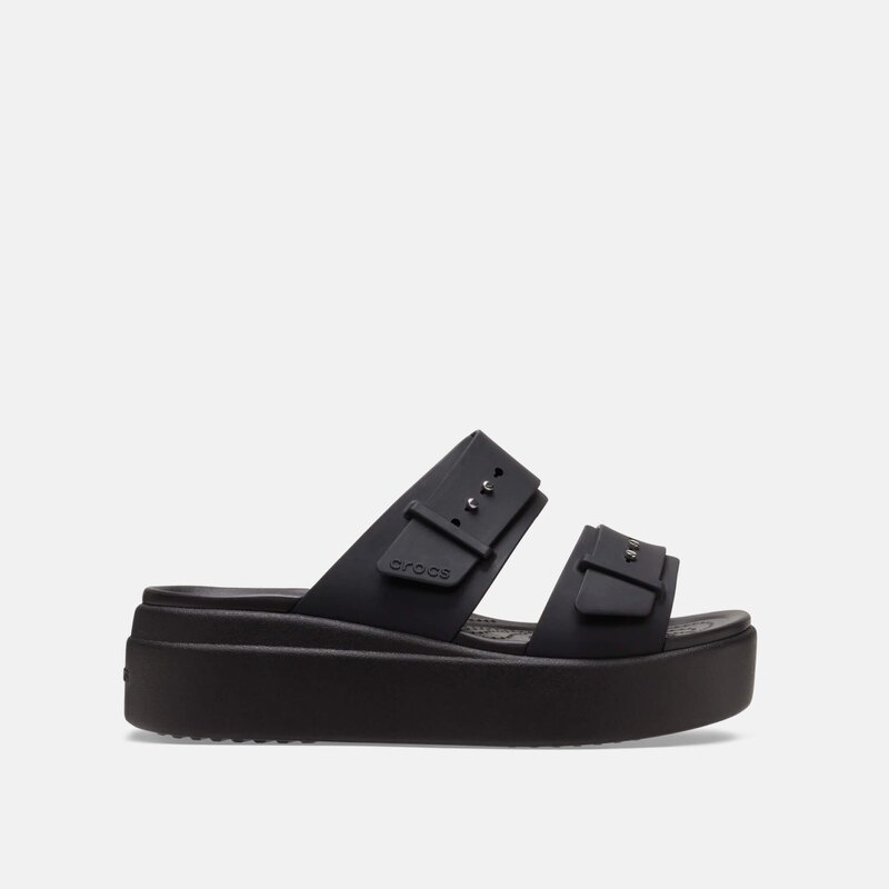 Crocs Brooklyn Buckle Low Wedge Black 65284367