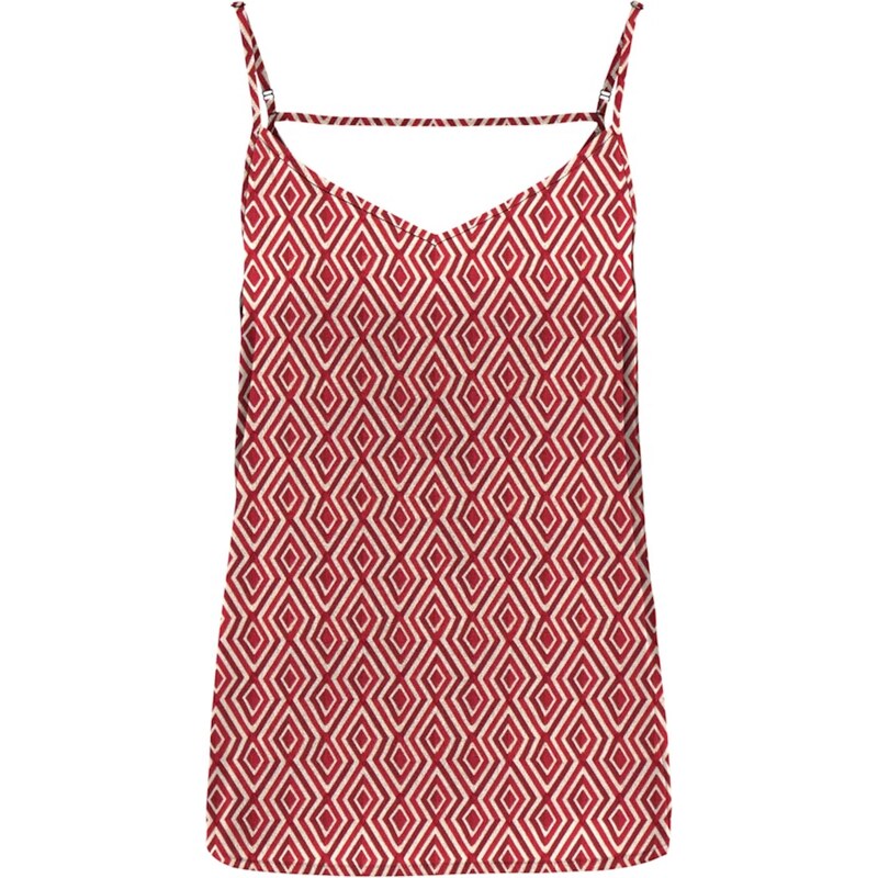 ONLY Top ONLNOVA LIFE PARIS béžová / tmavočervená 63956571