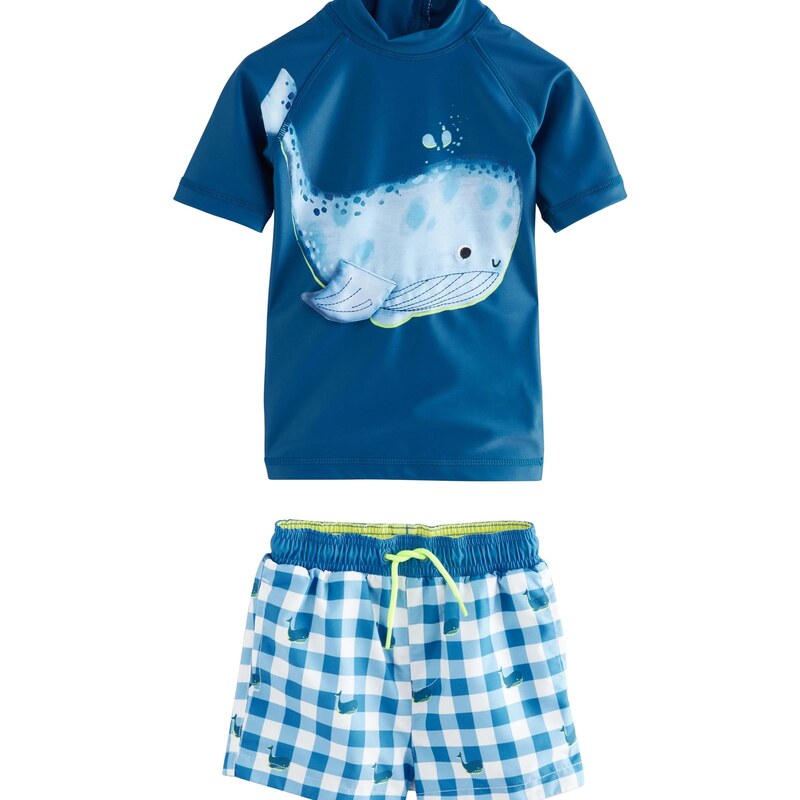 Next Set námornícka modrá / svetlomodrá / biela 64293697