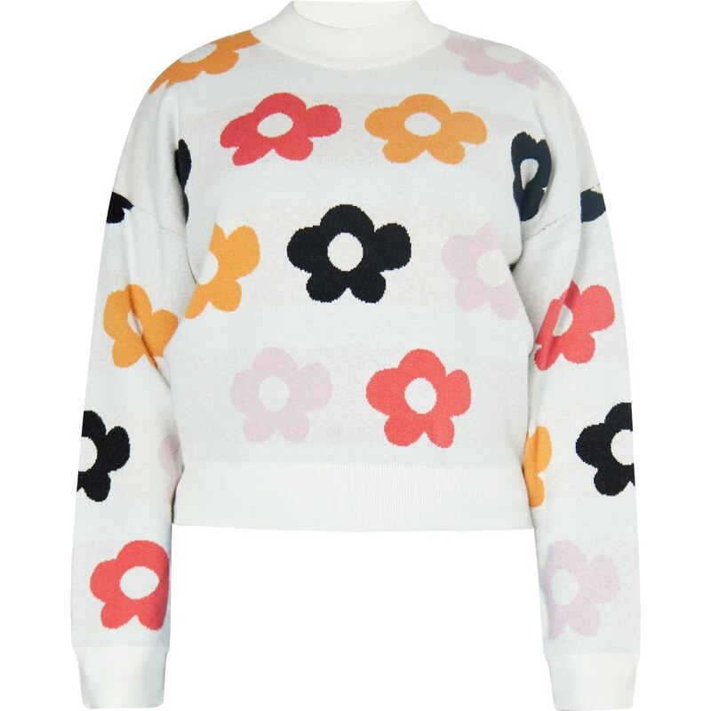 swirly Sveter zmiešané farby / biela ako vlna 65871247