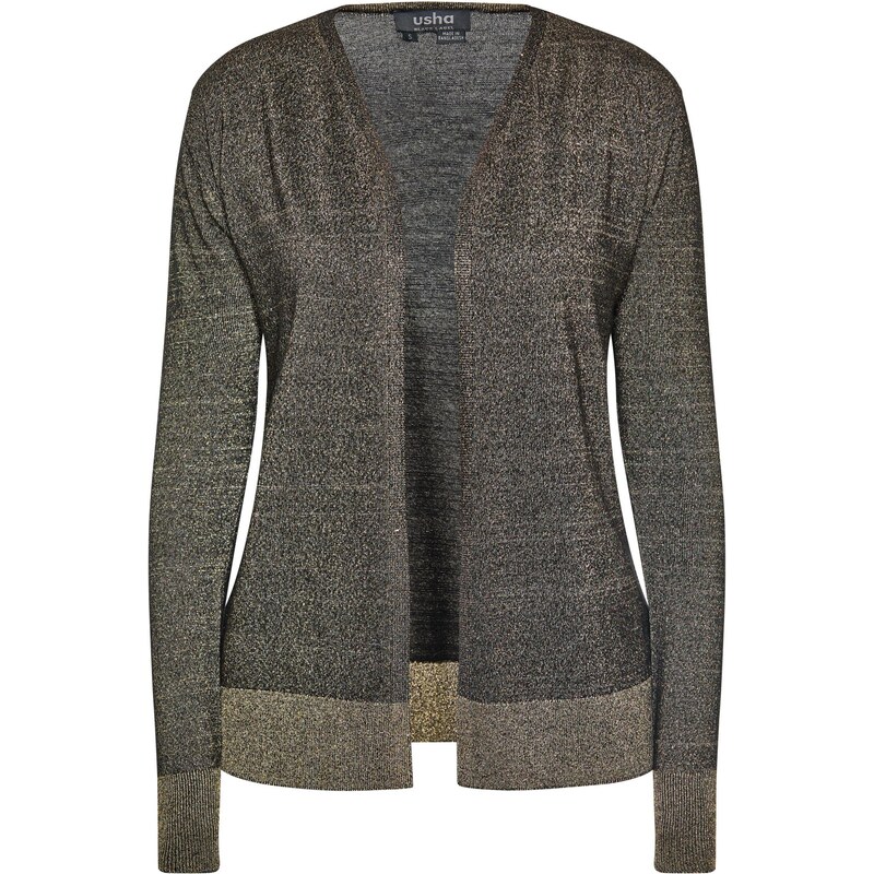 usha BLACK LABEL Kardigán zlatá / čierna 63490564