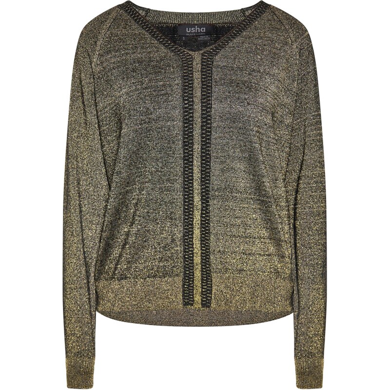 usha BLACK LABEL Sveter zlatá / čierna 65871366