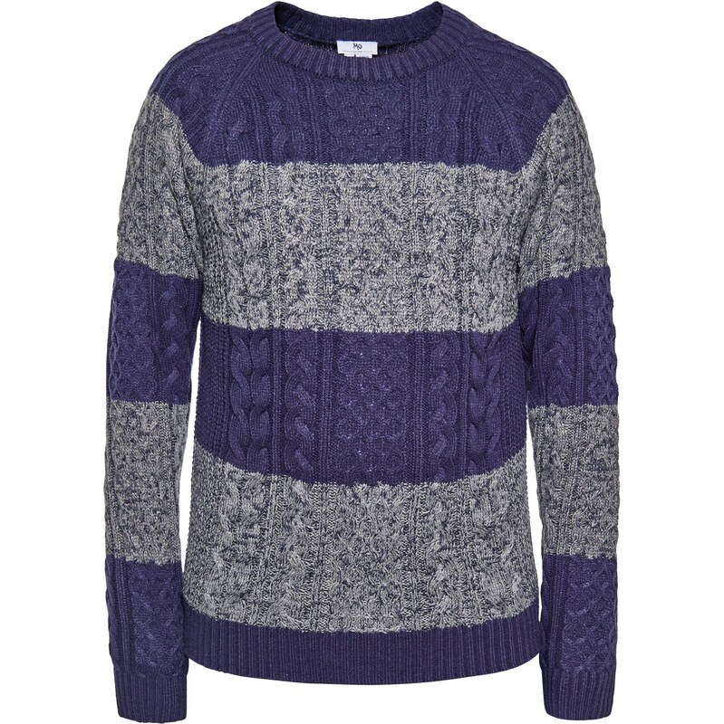 MO Sveter námornícka modrá / sivá melírovaná 63658479