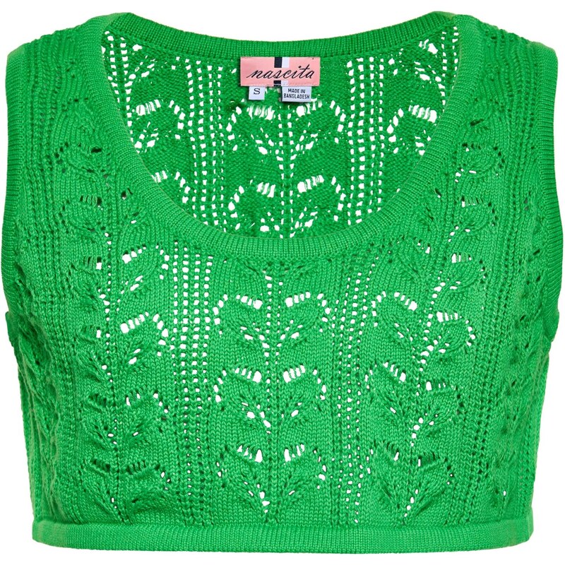 swirly Vyšívaný top zelená 65871639