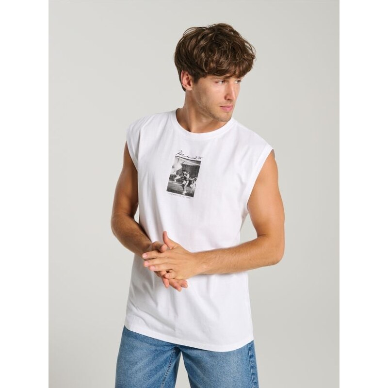 Sinsay - Tielko Muhammad Ali - biela 65756640