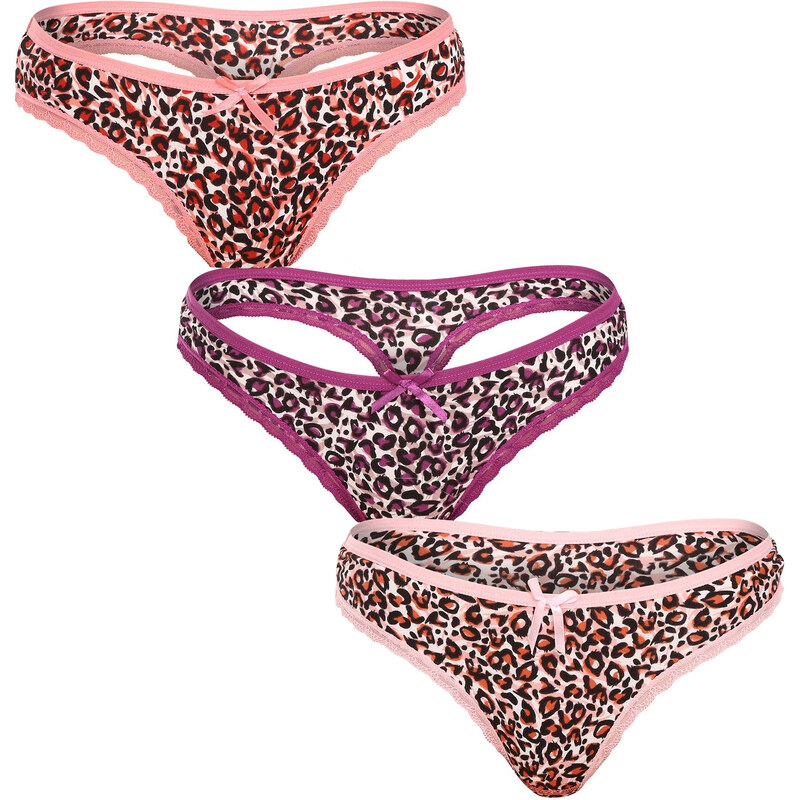 3PACK dámske tangá Fine woman viacfarebná (808-B) 46698702