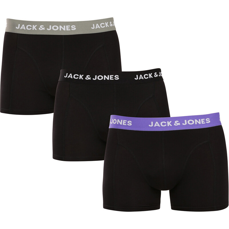 3PACK pánske boxerky Jack and Jones čierne (12268482) 63458776