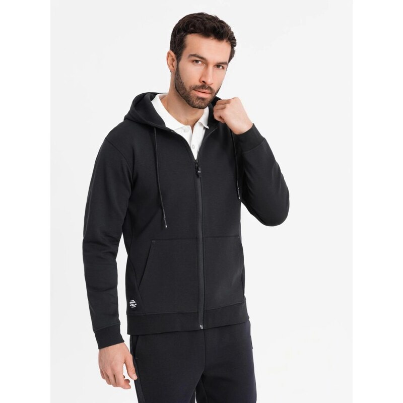 Ombre Clothing Voľnočasová čierna pánska mikina V3 SSZP-0213 63457539