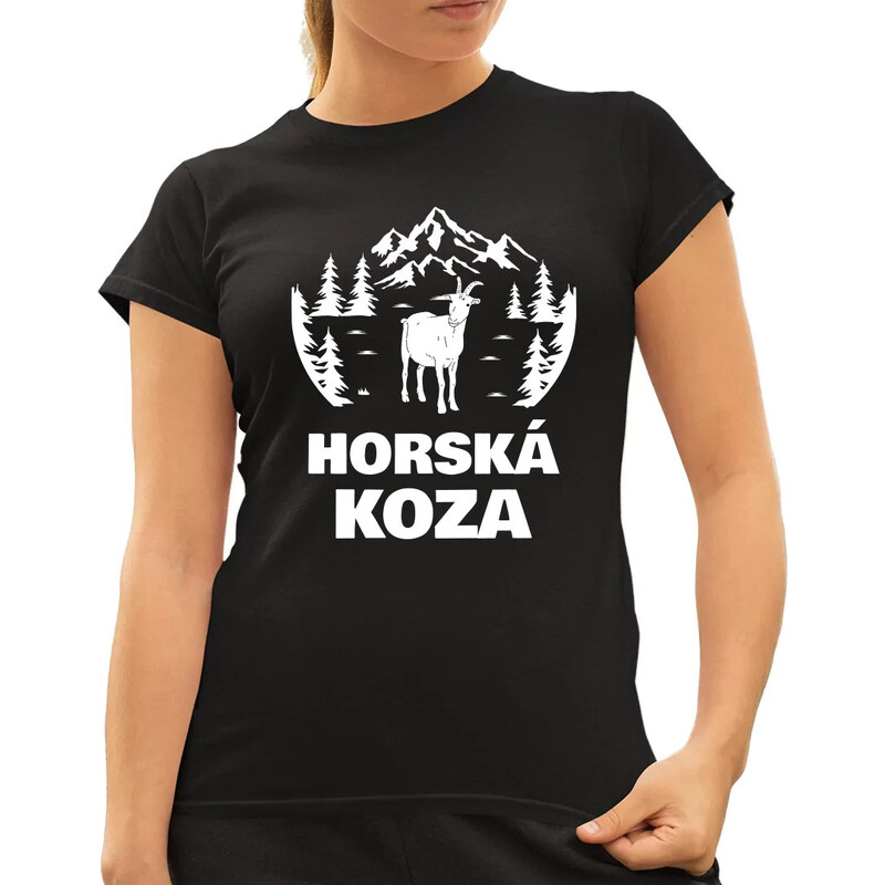 E-shop Garibald Horská koza - dámske tričko s potlačou