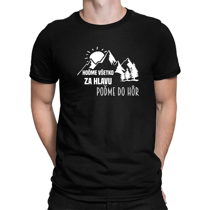 E-shop Garibald Hoďme všetko za hlavu, poďme do hôr - pánske tričko s