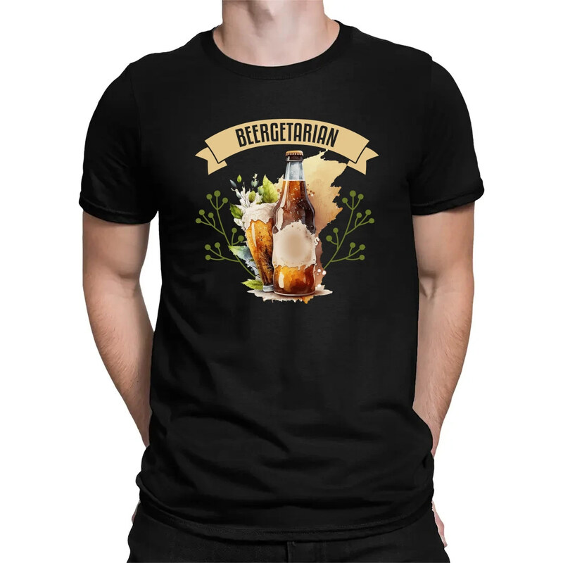 E-shop Garibald Beergetarian - pánske tričko s potlačou