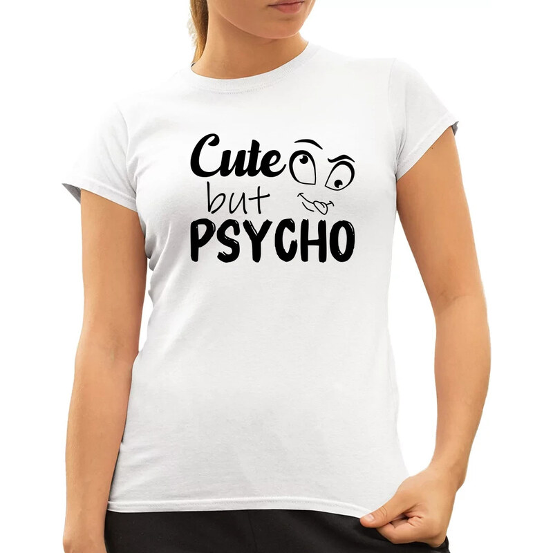 E-shop Garibald Cute but psycho - dámske tričko s potlačou