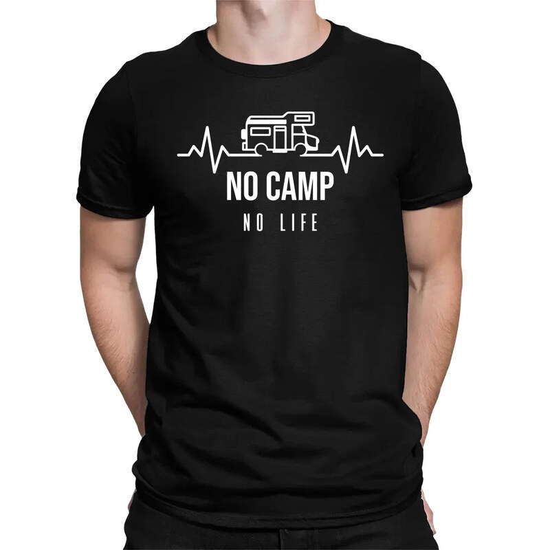 E-shop Garibald No camp, no life - pánske tričko s potlačou