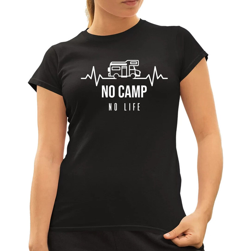E-shop Garibald No camp, no life - dámske tričko s potlačou