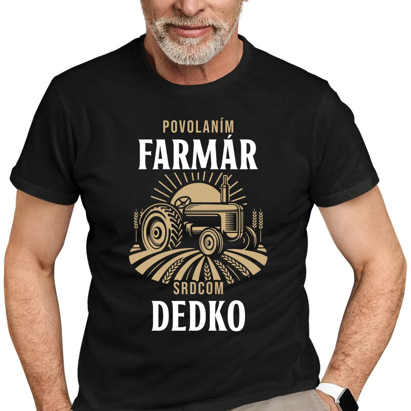 E-shop Garibald Povolaním farmár, srdcom dedko - pánske tričko s