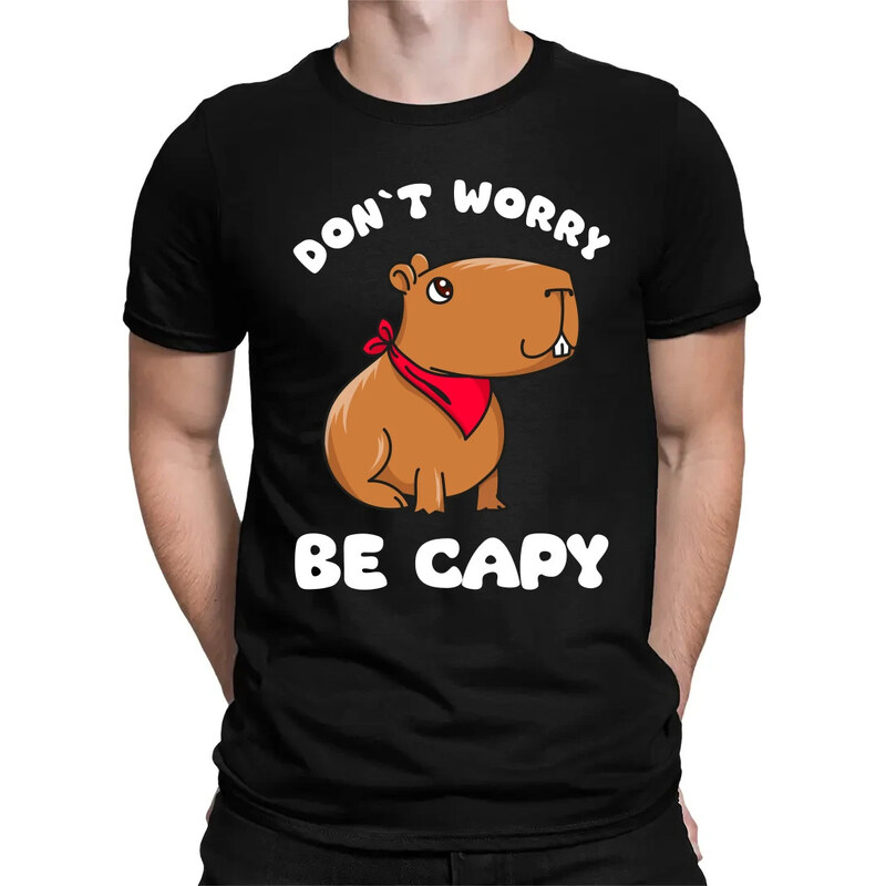 E-shop Garibald Don`t worry be Capy - pánske tričko s potlačou