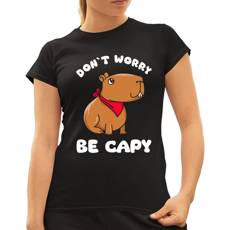E-shop Garibald Don`t worry be Capy - dámske tričko s potlačou
