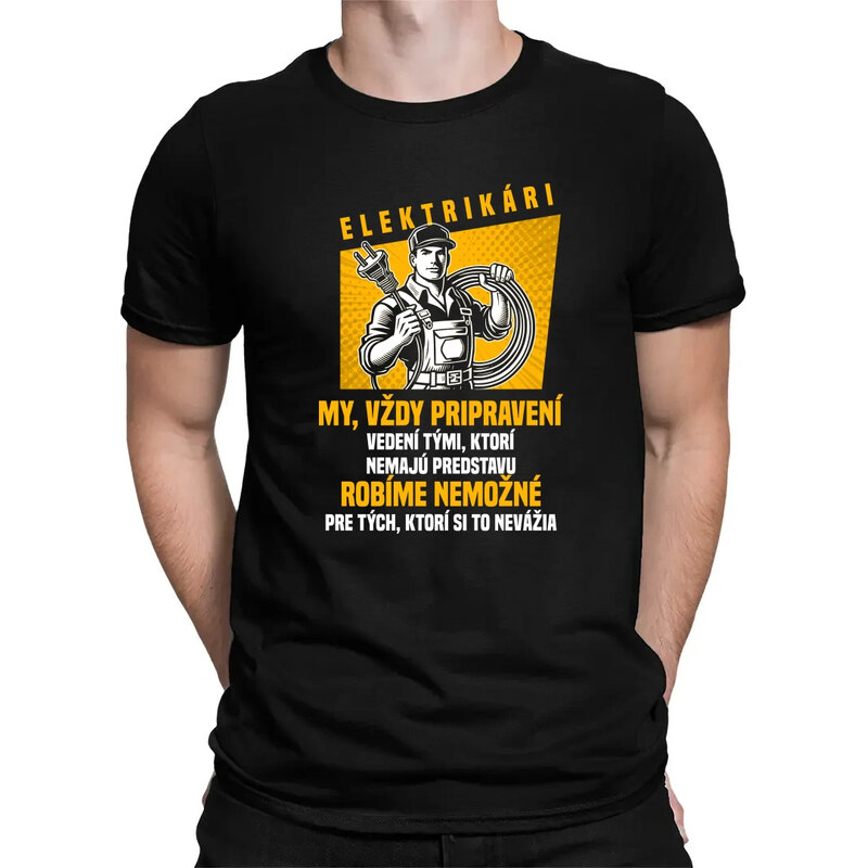 E-shop Garibald Elektrikári - my, vždy pripravení - pánske tričko s