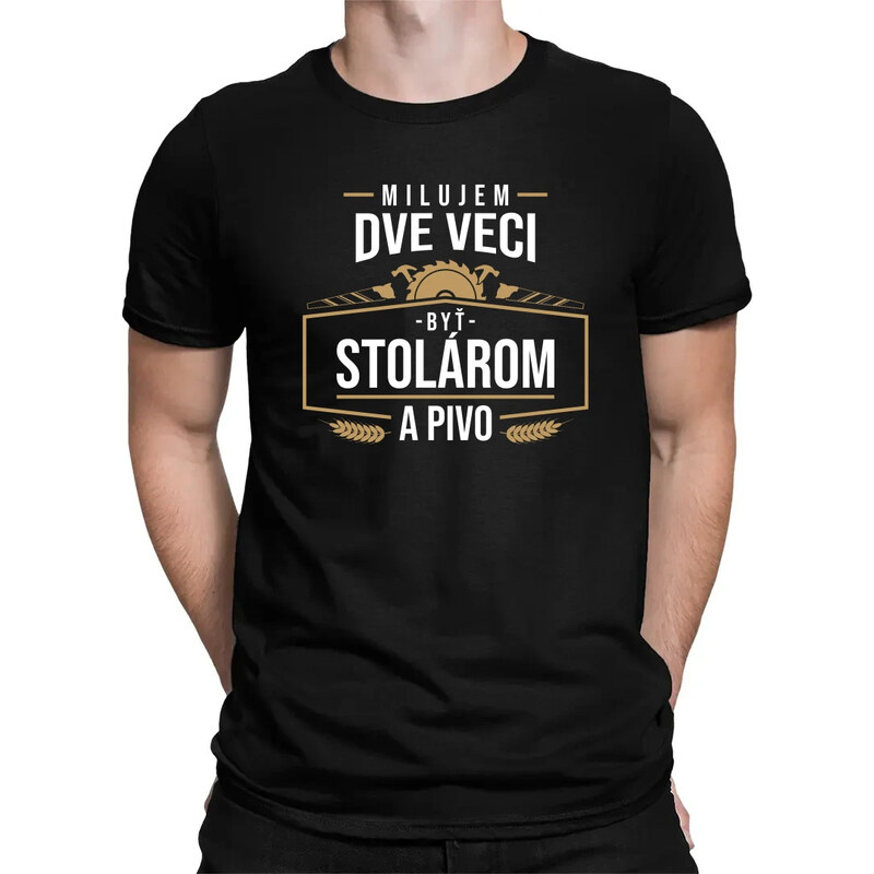 E-shop Garibald Milujem dve veci - byť stolárom a pivo - pánske tričko