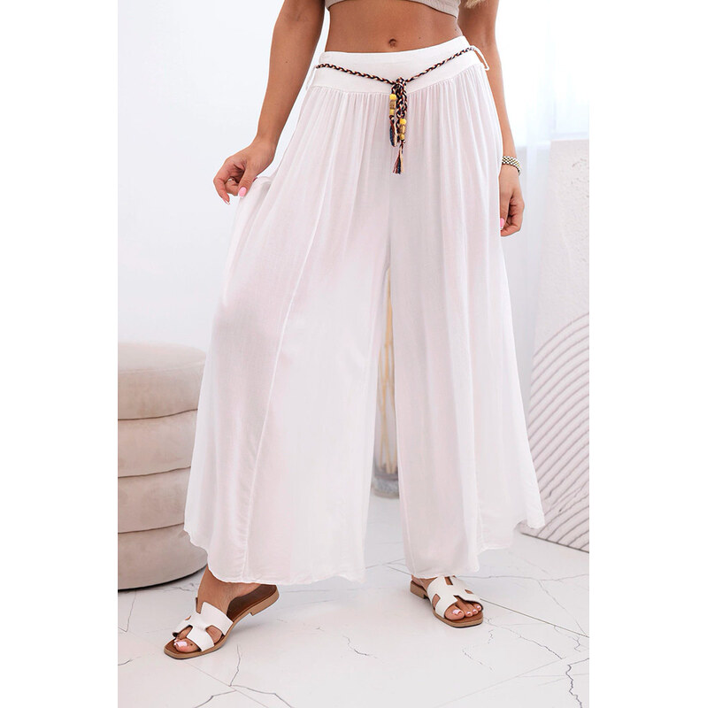 Fashionweek Dámske viskózové nohavice so širokými nohavicami K81733 63460518