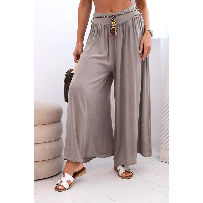 Fashionweek Dámske viskózové nohavice so širokými nohavicami K81733 63460517