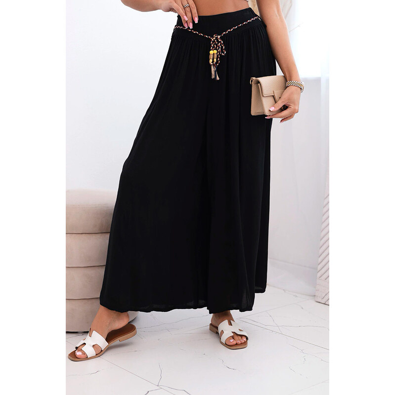 Fashionweek Dámske viskózové nohavice so širokými nohavicami K81733 63460519