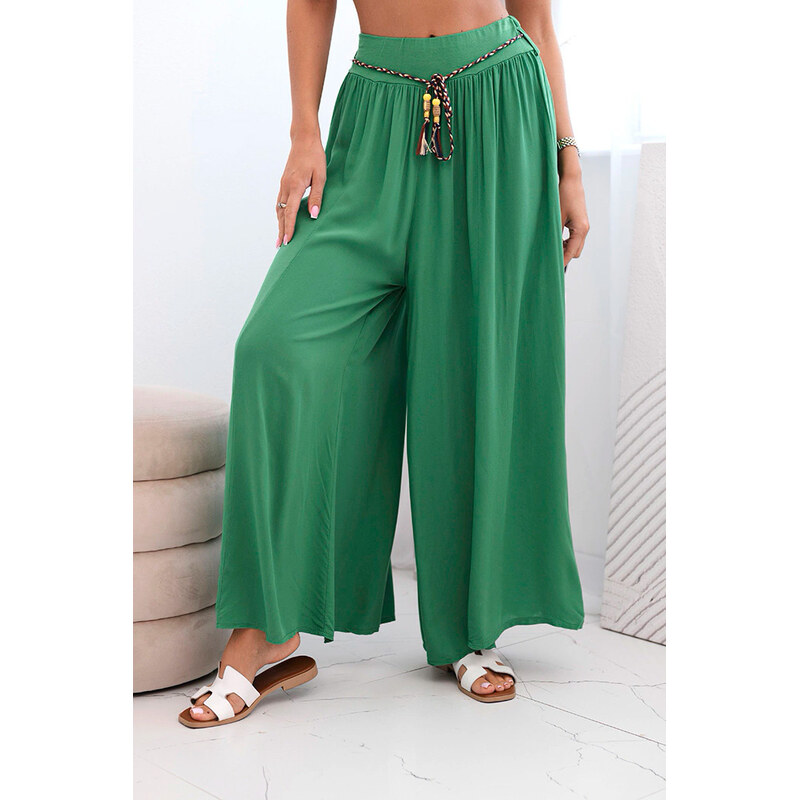 Fashionweek Dámske viskózové nohavice so širokými nohavicami K81733 63460516