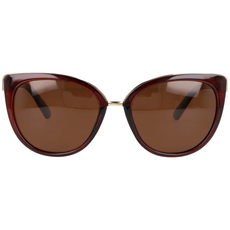 Polarzone Hnedé dámske elegantné polarizačné okuliare Geisha 63460390
