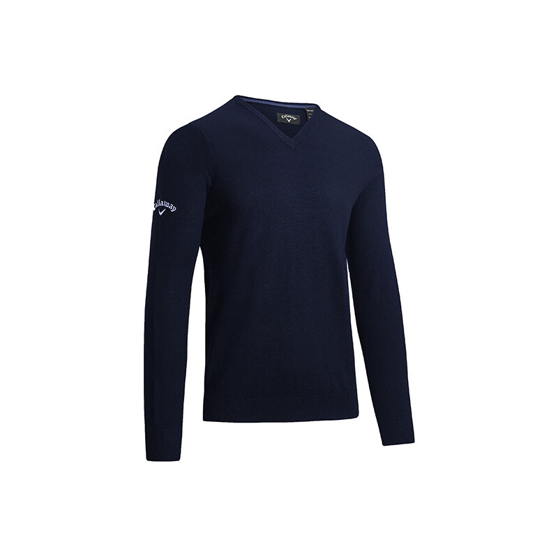 Elegantný pánsky Merino sveter s rebrovaným výstrihom do V Callaway 63460468
