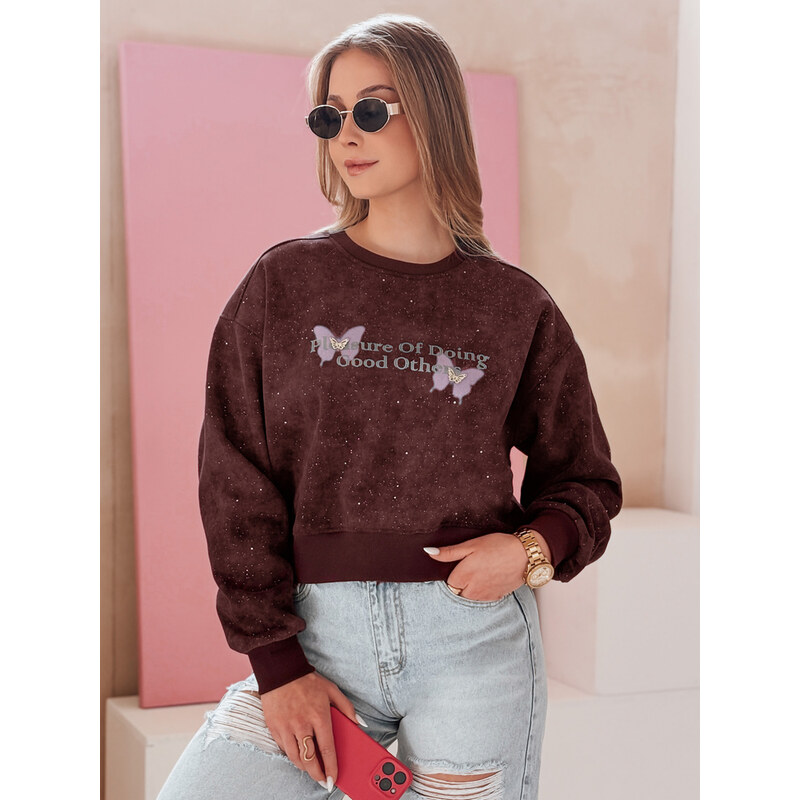 DStreet Dámska oversize mikina s motýľmi 64790829