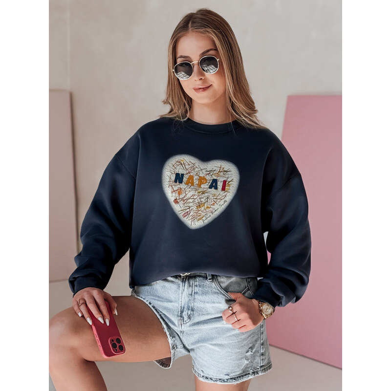 DStreet Dámska oversize mikina s motívom srdca 64790802