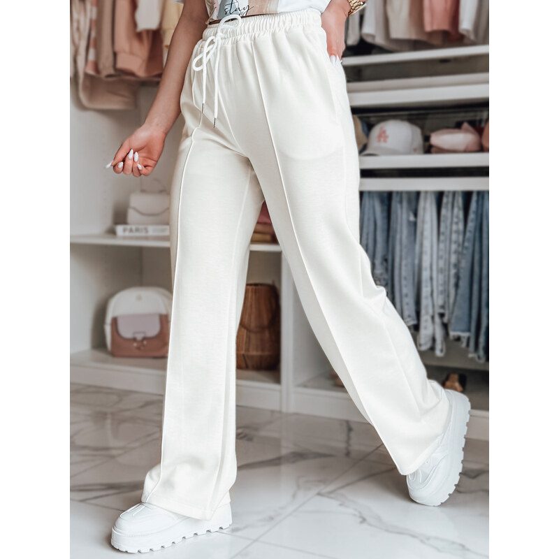 DStreet Dámske dresové nohavice DRESSANIK ecru 64680813